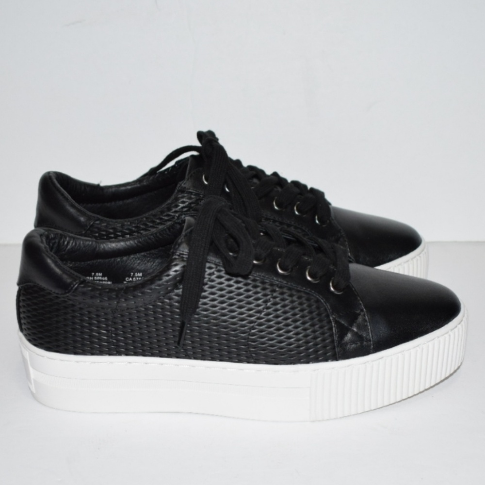 Leather Halogen Bethany Platform Sneakers Size 7.5 - Picture 3 of 8